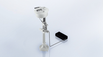 Lever-type senders are used to measure the fuel level in connection with an electrical display unit.